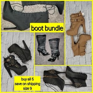 ‼️SOLD‼️ 
5 PAIRS OF BOOTS/BOOTIES Bundle size 9